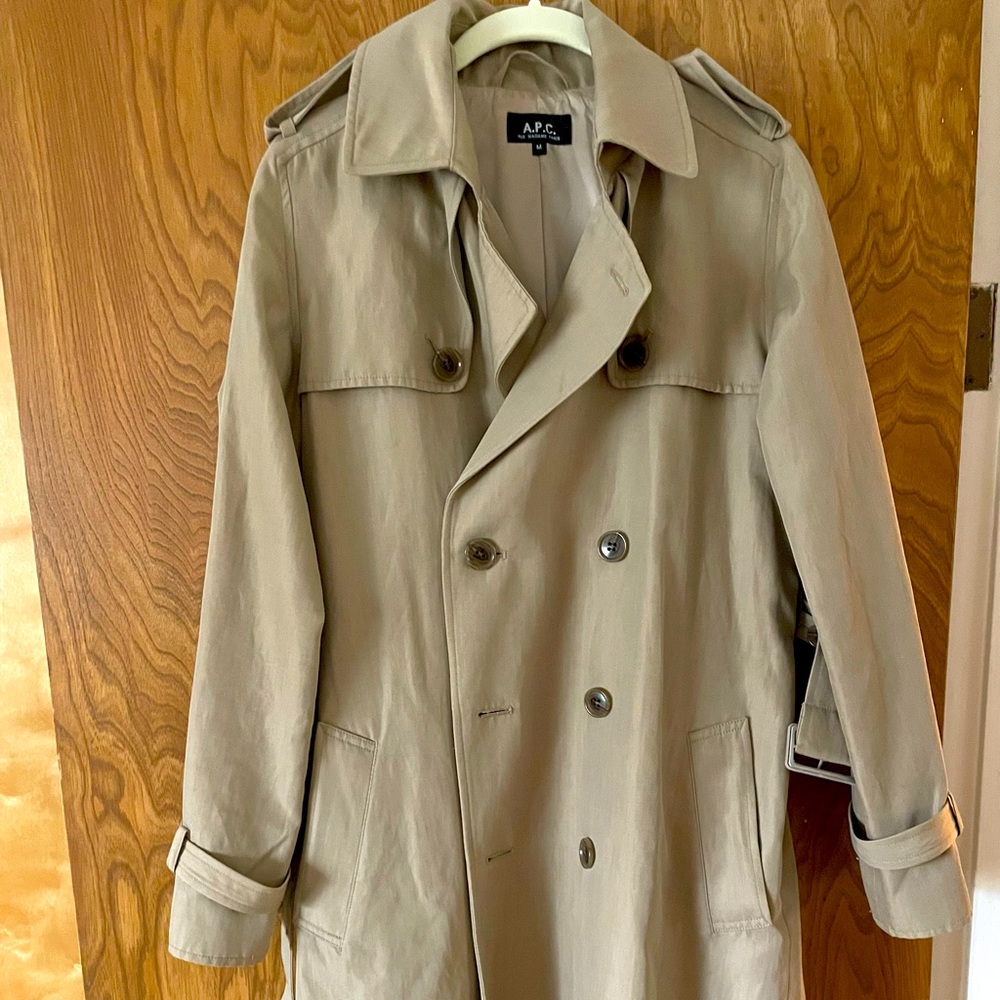 A.P.C. APC women’s double-breasted trench coat size M.